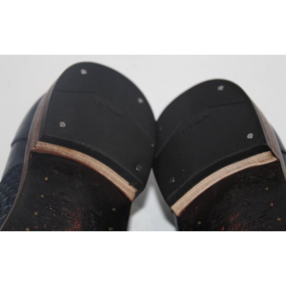 Jeffrey West Shoes Mens US 10 Muse Blue Leather Weave Almond Toe Spain VGC - Picture 6 of 14